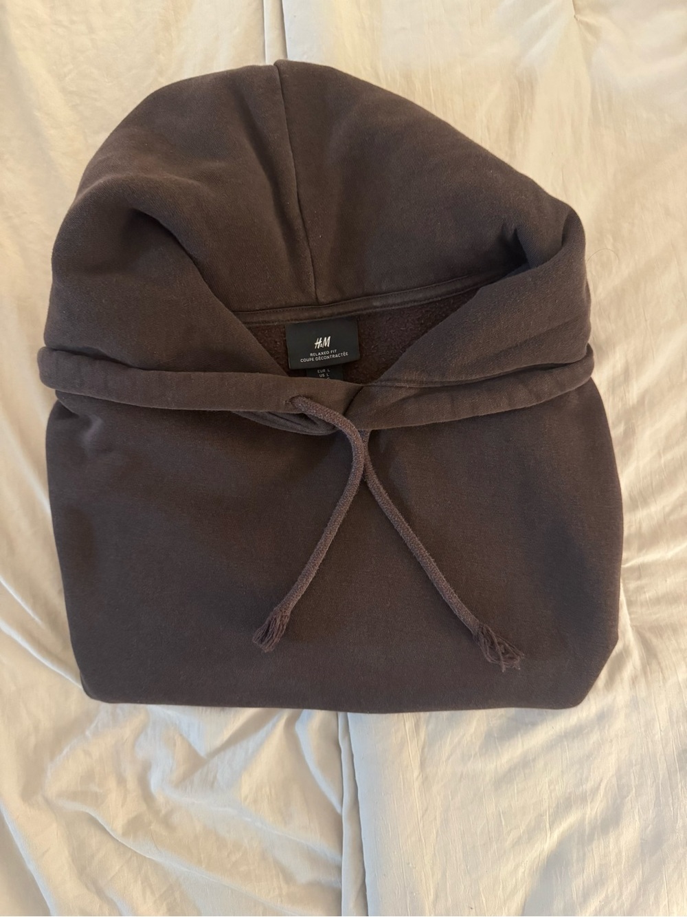 H&M Men's Hoodie in Dark Brown